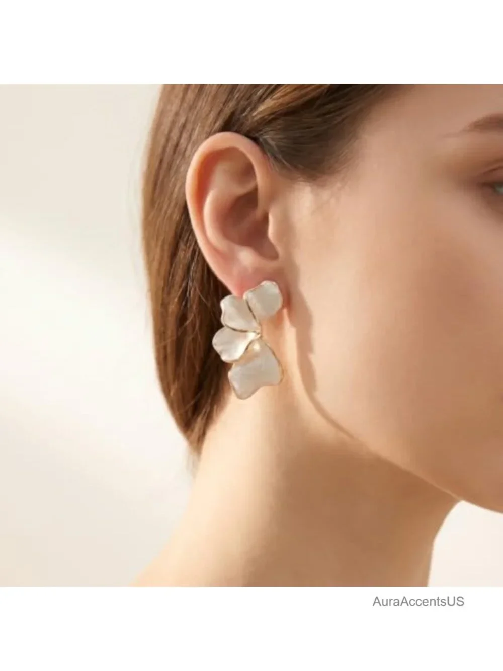 Chunky Floral Dangle Earrings, Alloy, Statement Jewelry for Women